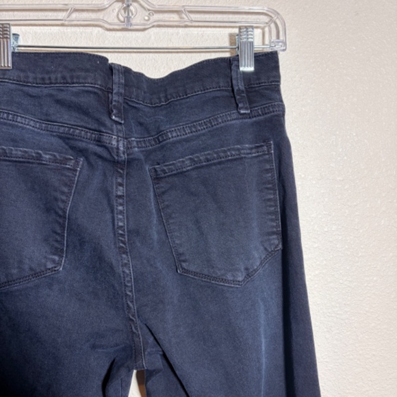 Frame Le Sylvie Slender Straight Jeans In Plymouth Gray Black Wash SIZE 28 - Picture 12 of 13